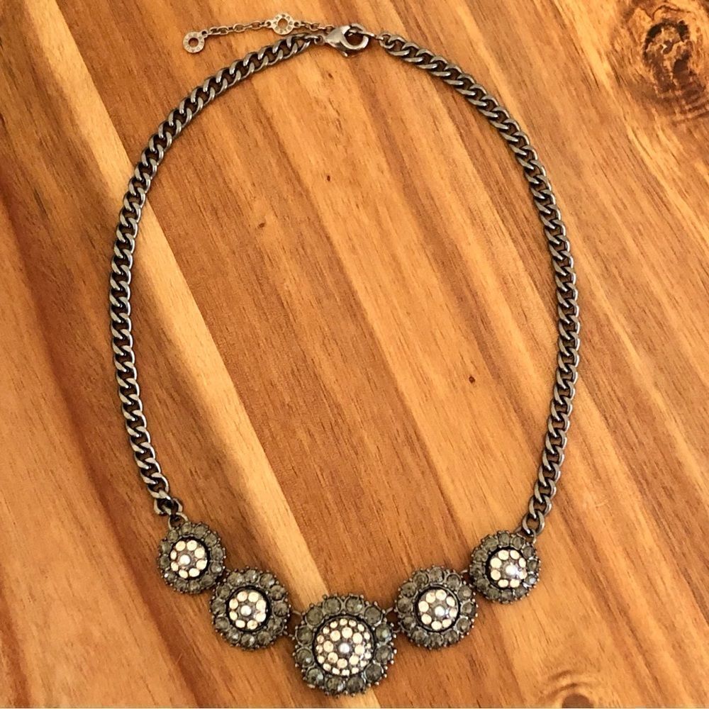 BaubleBar | Gunmetal Statement Necklace | 17.5” Adjustable